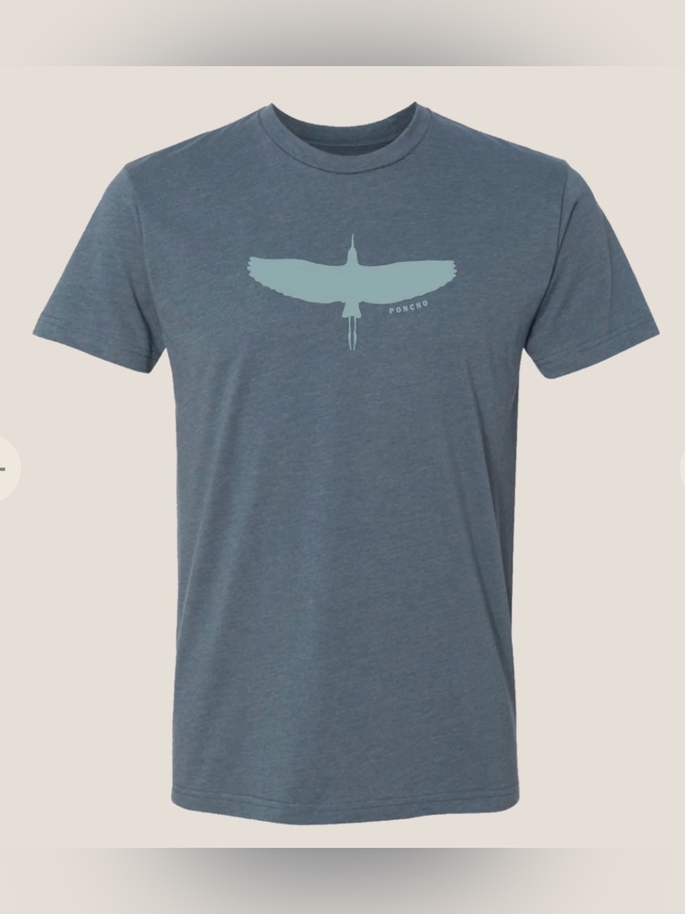 Poncho Outdoors SANDHILL GLIDER T-SHIRT Blue/Grey Graphic Tee Sz M